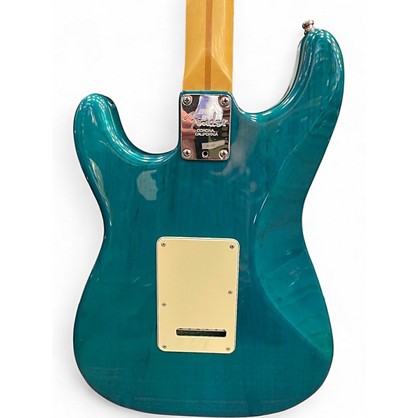 Used Fender American Deluxe Stratocaster HSS Green Solid Body Electric Guitar