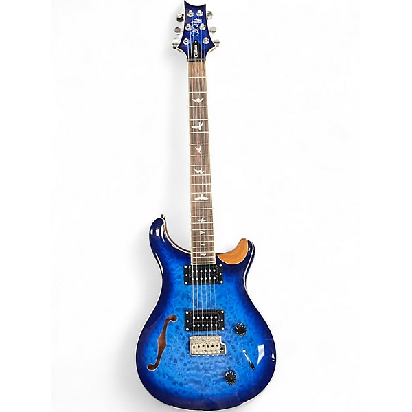 Used PRS SE Custom 22 Semi-Hollowbody Blue Hollow Body Electric Guitar