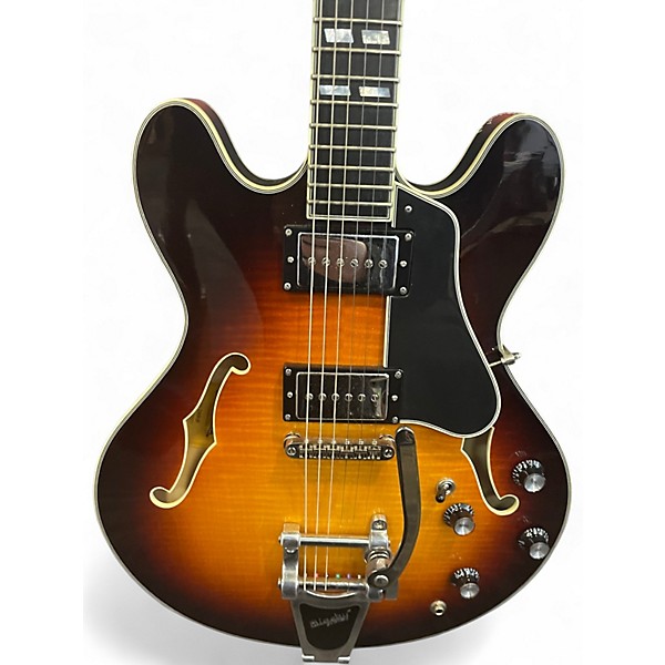 Used Eastman T486B 2 Tone Sunburst Hollow Body Electric Guitar