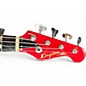 Used Kingston Short Scale Electric Bass Candy Apple Red Electric Bass Guitar