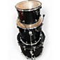 Used Ludwig 3 Piece 3 Piece Shell Pack Black Drum Kit