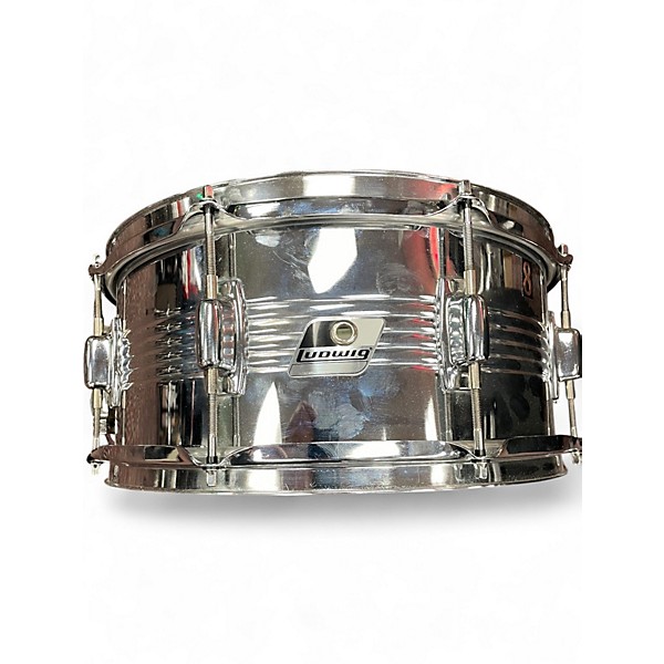 Used Ludwig 14X6.5 ROCKER SNARE DRUM STEEL Drum