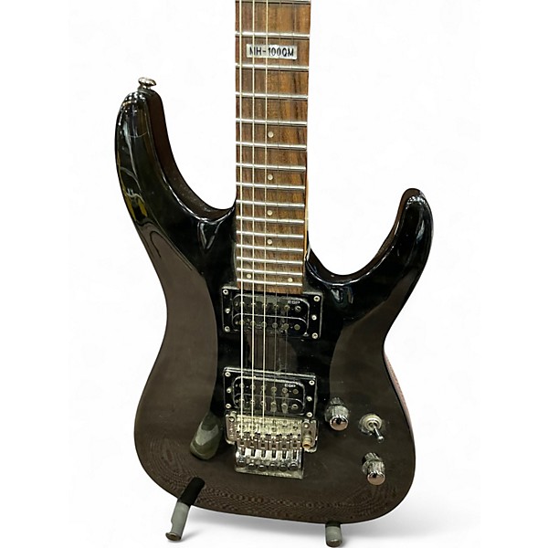 Used 2007 ESP MH100 Black Solid Body Electric Guitar