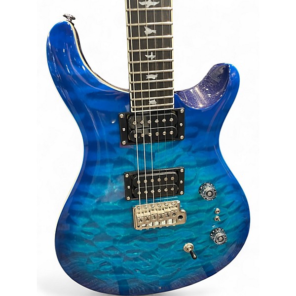Used PRS SE CUSTOM LAKE BLUE Solid Body Electric Guitar