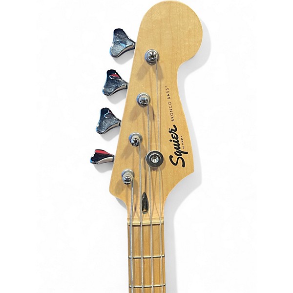 Used Squier Bronco Dakota Red Electric Bass Guitar