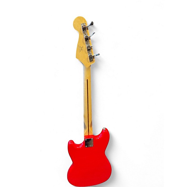 Used Squier Bronco Dakota Red Electric Bass Guitar
