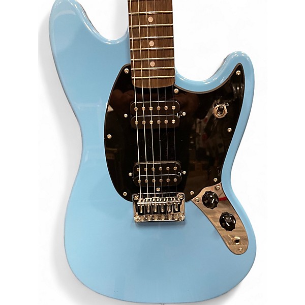 Used Squier Bullet Mustang HH California Blue Solid Body Electric Guitar