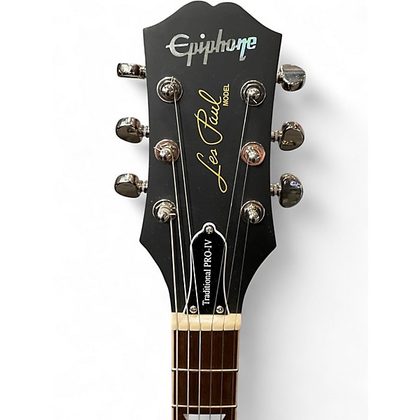 Used Epiphone Les Paul Traditional Pro IV Worn Wine Red Solid Body Electric Guitar