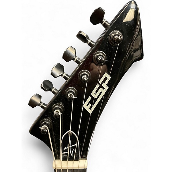 Used ESP James Hetfield Snakebyte Black Solid Body Electric Guitar