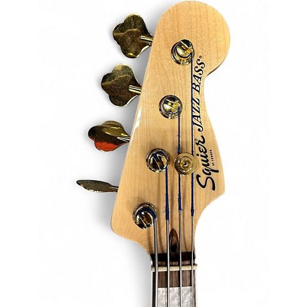 Used Squier 40th Anniversary Jazz Bass Wine Red Electric Bass Guitar