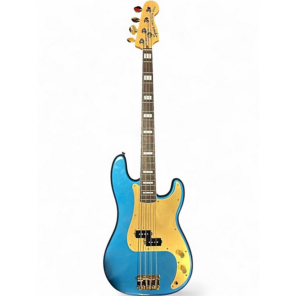 Used Squier 40th Anniversary Precision Bass Metallic Blue Electric Bass Guitar