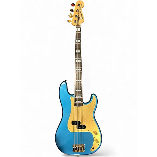 Used Squier 40th Anniversary Precision Bass Metallic Blue Electric Bass Guitar