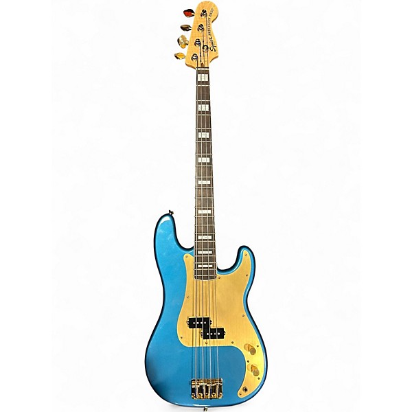 Used Squier 40th Anniversary Precision Bass Metallic Blue Electric Bass Guitar