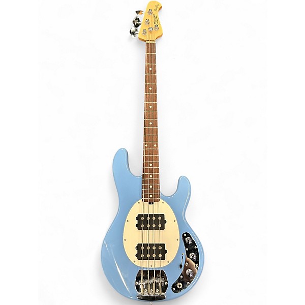 Used Sterling by Music Man Sub 4 Chopper Blue Electric Bass Guitar