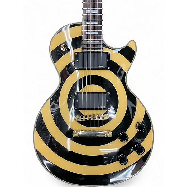 Used Epiphone Zakk Wylde Bullseye Les Paul Custom  yellow bullseye Solid Body Electric Guitar