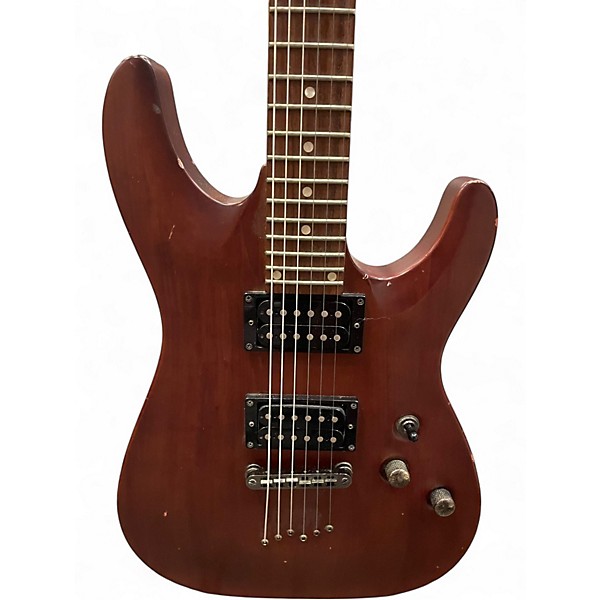 Used Schecter Guitar Research Omen 6 Worn Cherry Solid Body Electric Guitar