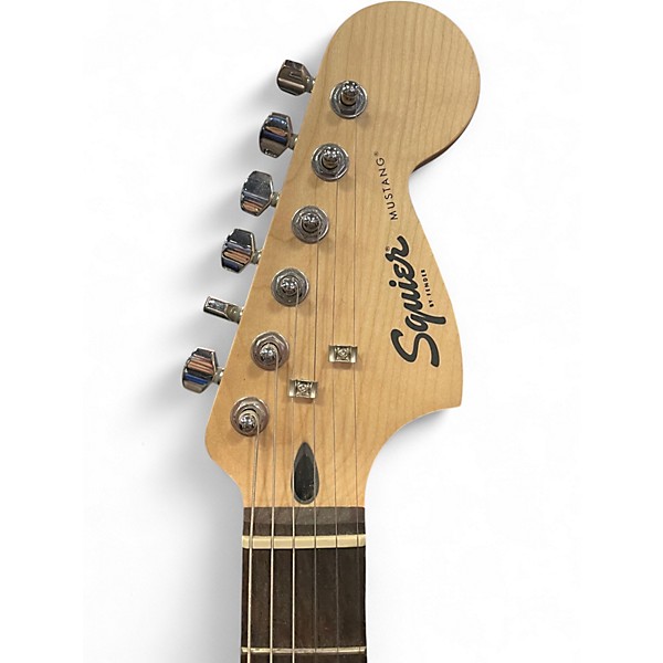 Used Squier Sonic Mustang Graffiti Yellow Solid Body Electric Guitar