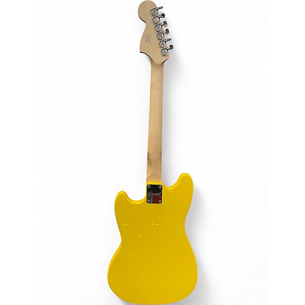 Used Squier Sonic Mustang Graffiti Yellow Solid Body Electric Guitar
