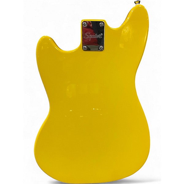 Used Squier Sonic Mustang Graffiti Yellow Solid Body Electric Guitar