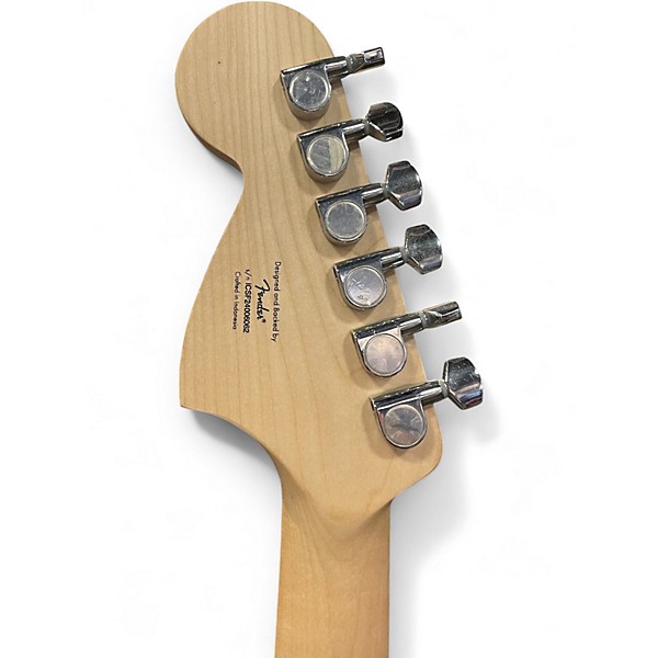 Used Squier Sonic Mustang Graffiti Yellow Solid Body Electric Guitar