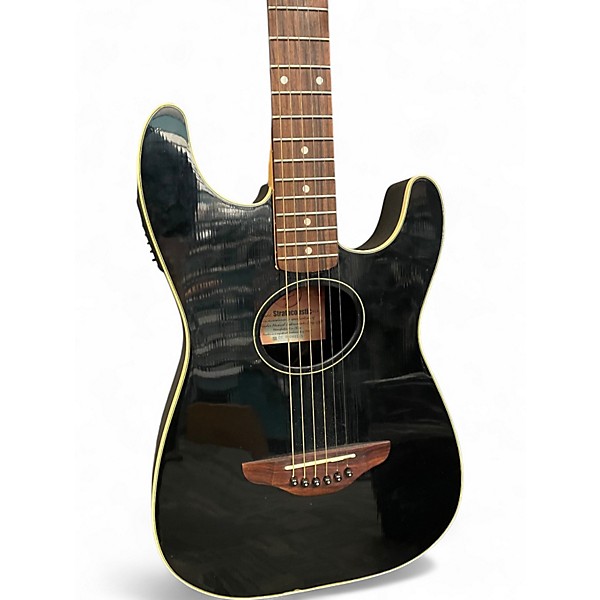 Used Fender Stratacoustic Black Acoustic Electric Guitar