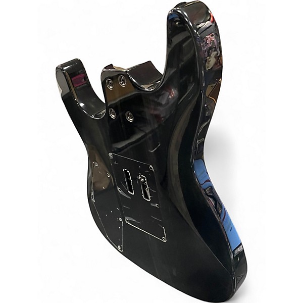 Used Dean Custom 350F Trans Black Solid Body Electric Guitar