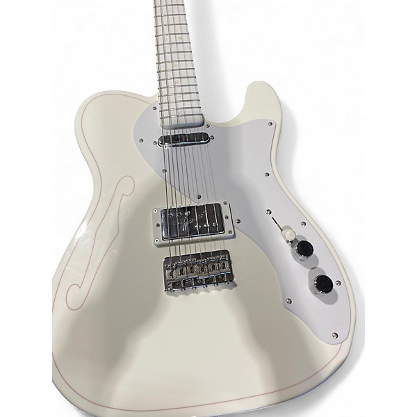 Used Fender SILENT SIREN TELECSATER WHITE Solid Body Electric Guitar