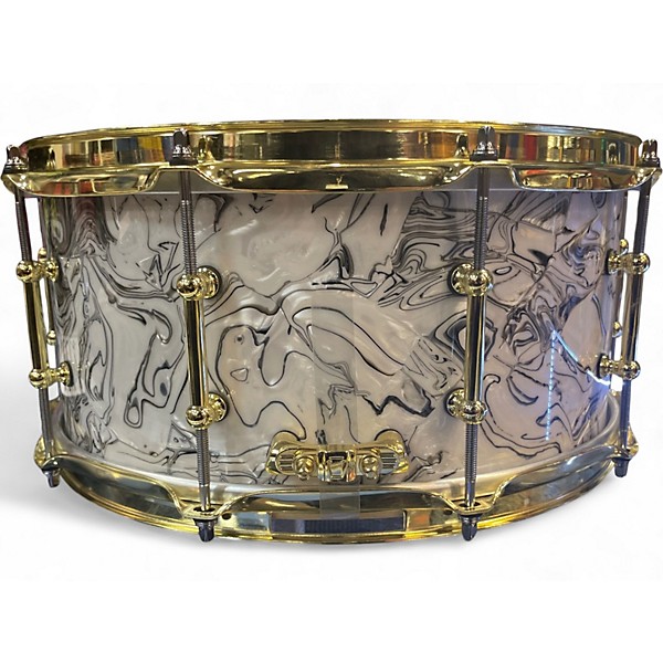 Used Ludwig 14in Classic Maple Snare WHITE ABALONE Drum