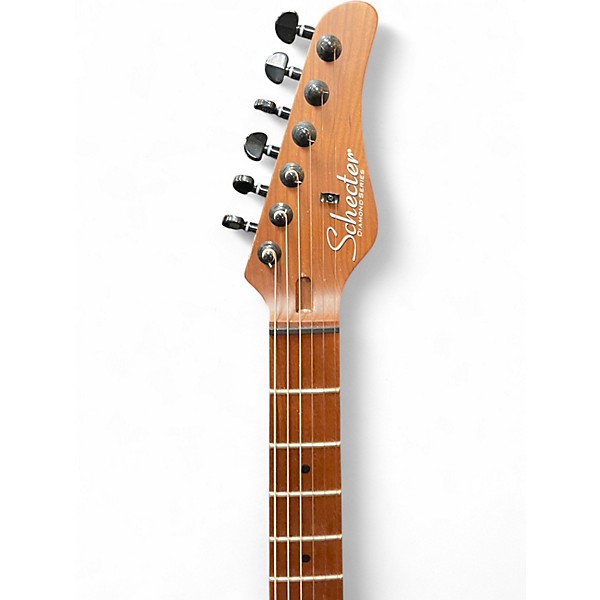 Used Schecter Guitar Research Diamond Series Traditional Pro Trans Blue Solid Body Electric Guitar