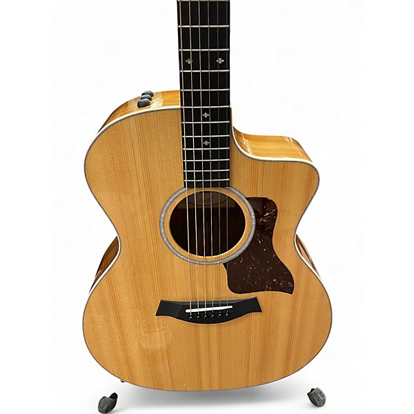 Used Taylor 214CE-K DLX NATURAL Acoustic Electric Guitar