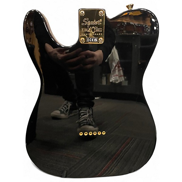 Used Squier 40th Anniversary Telecaster Black Solid Body Electric Guitar