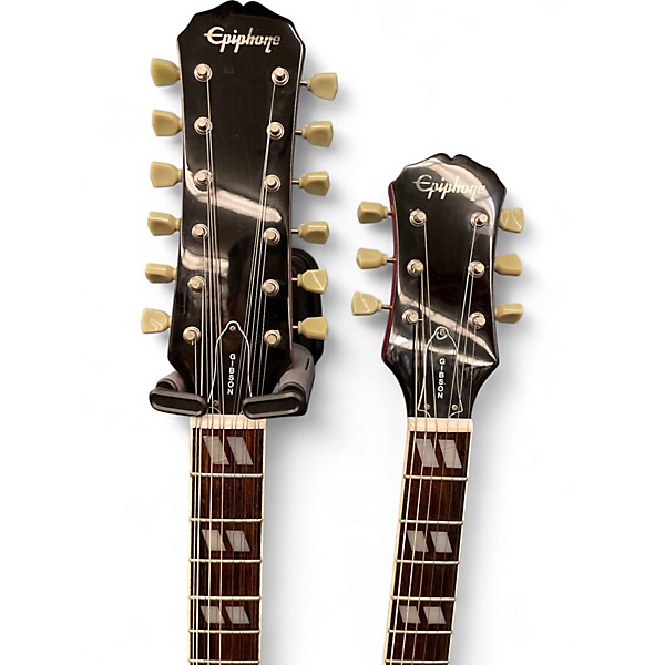 Used Epiphone G1275 Double Neck Heritage Cherry Solid Body Electric Guitar