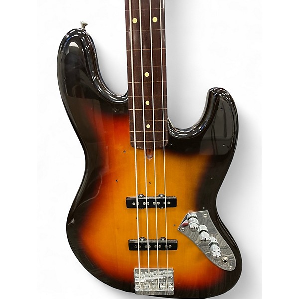 Vintage 1990s Fender MIJ JB62-FL SUNBURST Electric Bass Guitar