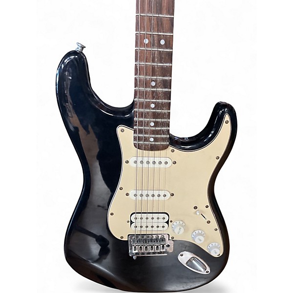 Used 2020 Starcaster by Fender Stratocaster Black Solid Body Electric Guitar