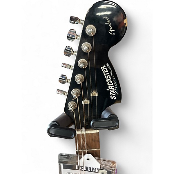 Used 2020 Starcaster by Fender Stratocaster Black Solid Body Electric Guitar