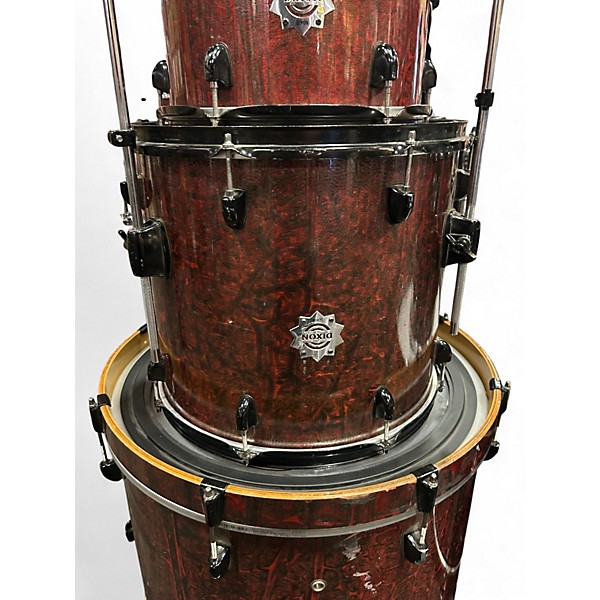 Used Dixon 4 Piece Demon Red Plasma Drum Kit