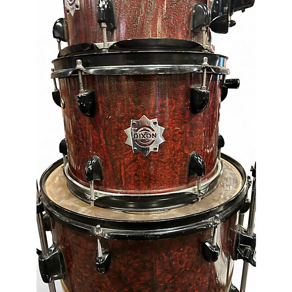 Used Dixon 4 Piece Demon Red Plasma Drum Kit