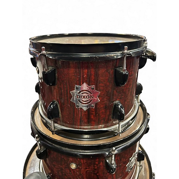 Used Dixon 4 Piece Demon Red Plasma Drum Kit