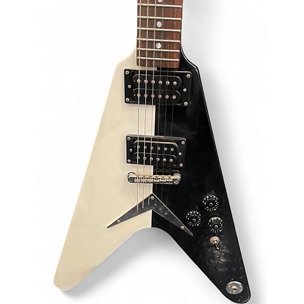 Used Dean Michael Schenker Standard Black and White Solid Body Electric Guitar