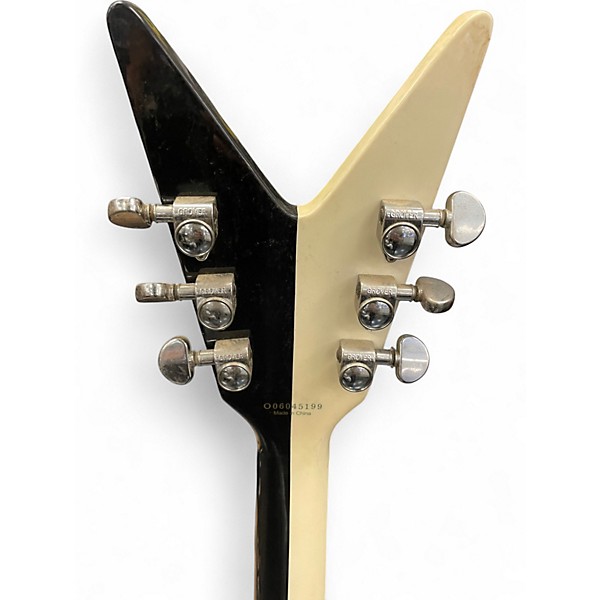 Used Dean Michael Schenker Standard Black and White Solid Body Electric Guitar