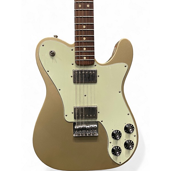 Used Fender Chris Shiflett Telecaster Deluxe Gold Solid Body Electric Guitar
