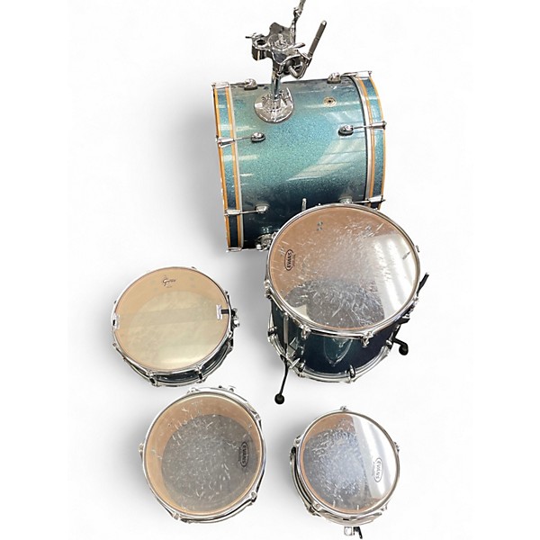 Used Gretsch Drums 5 Piece Catalina Maple Blue Drum Kit