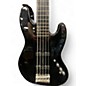 Used Squier Deluxe Jazz Bass Active V 5 String Black Electric Bass Guitar