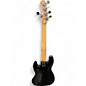 Used Squier Deluxe Jazz Bass Active V 5 String Black Electric Bass Guitar