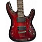 Used Schecter Guitar Research Demon 6 Crimson Red Burst Solid Body Electric Guitar