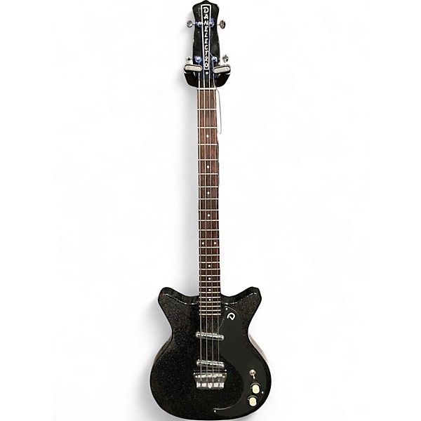 Used Danelectro '59 Short-Scale Bass Guitar Metallic Black Electric Bass Guitar