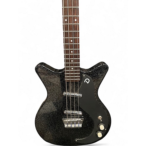Used Danelectro '59 Short-Scale Bass Guitar Metallic Black Electric Bass Guitar