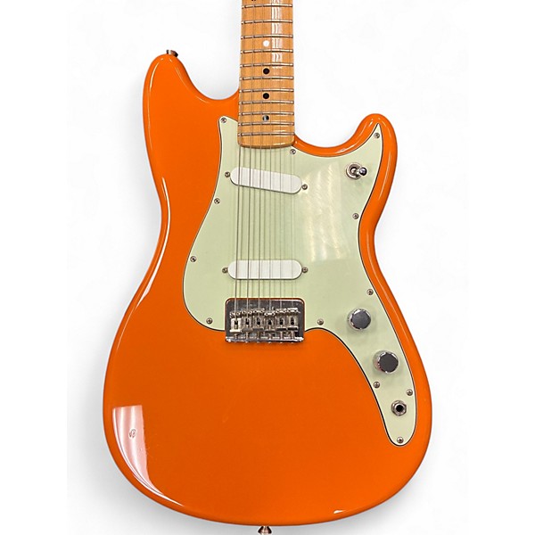 Used Fender Duo Sonic Capri Orange Solid Body Electric Guitar
