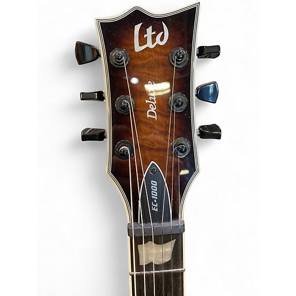 Used ESP LTD EC1000 Deluxe Tobacco Burst Solid Body Electric Guitar