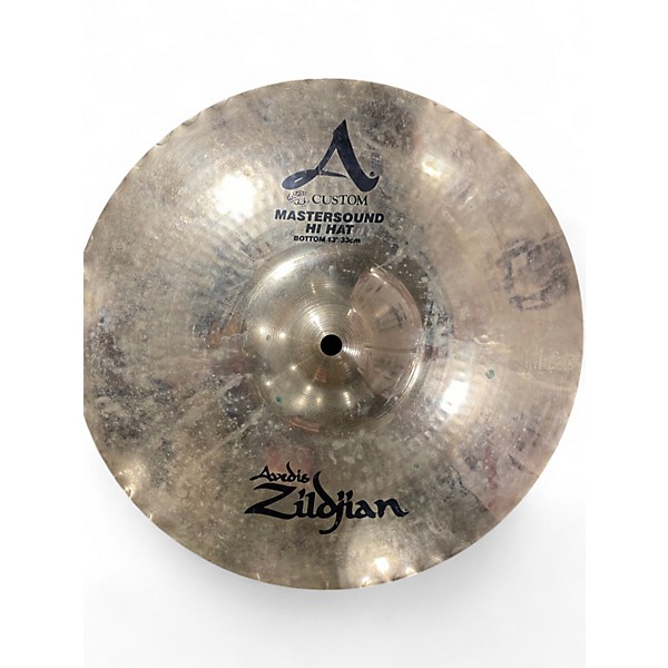 Used Zildjian 14in A Custom Mastersound Hi Hat Pair Cymbal